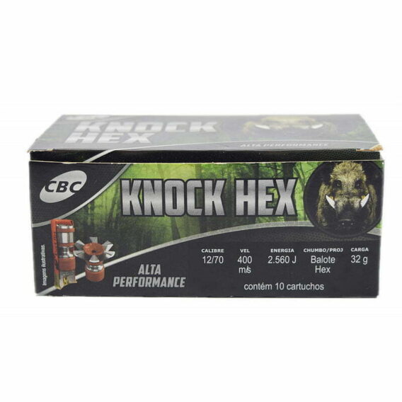 Cartucho Cbc 12-70 Balote Knock Hex Cartucho Cbc 12/70 Balote Knock Hex