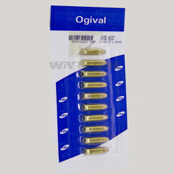 Munição CBC 25 AUTO ETOG 50GR Munição CBC 25 AUTO ETOG 50GR