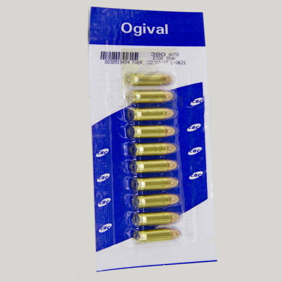 Munição CBC 380 AUTO ETOG 95GR Munição CBC 380 AUTO ETOG 95GR