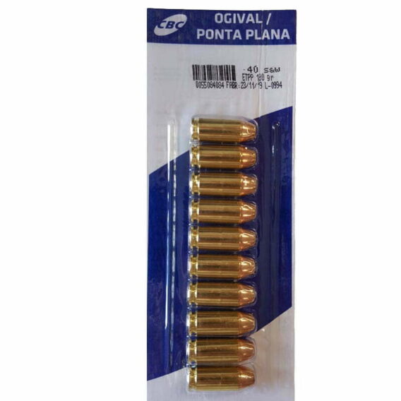 Munição CBC 40 SW ETPP 180GR Munição CBC 40 SW ETPP 180GR