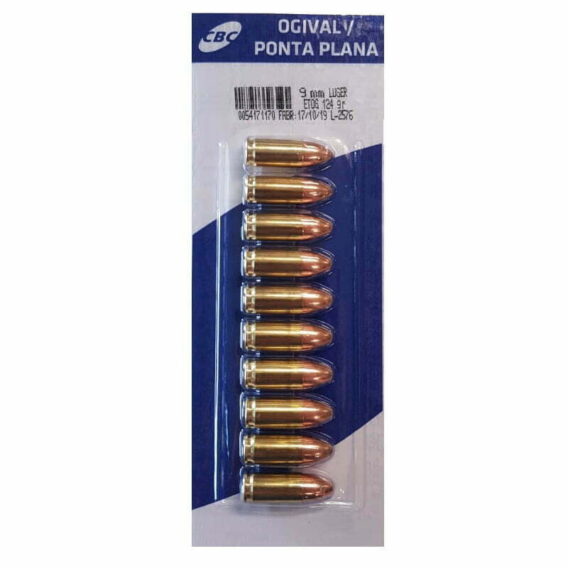 Munição CBC 9MM Luger ETOG 124GR Munição CBC 9MM Luger ETOG 124GR