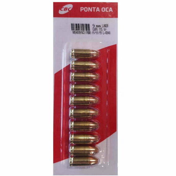 Munição CBC 9MM Luger EXPO 115GR Munição CBC 9MM Luger EXPO 115GR