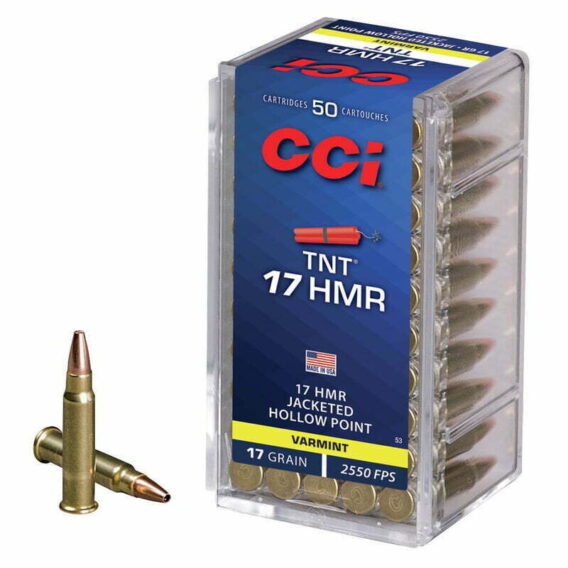Munição CCI 17HMR TNT HP 17 Grains – Cx 50 Munição CCI 17HMR TNT HP 17 Grains – Cx 50