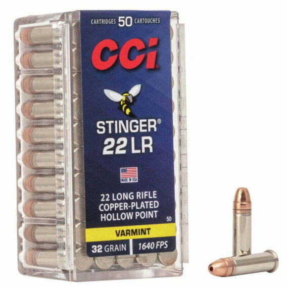 Munição CCI 22LR Stinger HP 32 Grains – Cx 50 Munição CCI 22LR Stinger HP 32 Grains – Cx 50