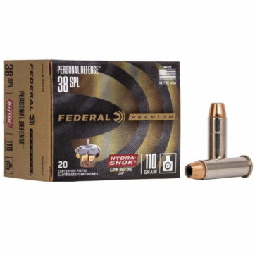Munição Federal 38 SPL HYDRA_SHOCK JHP 110GR – CX 20