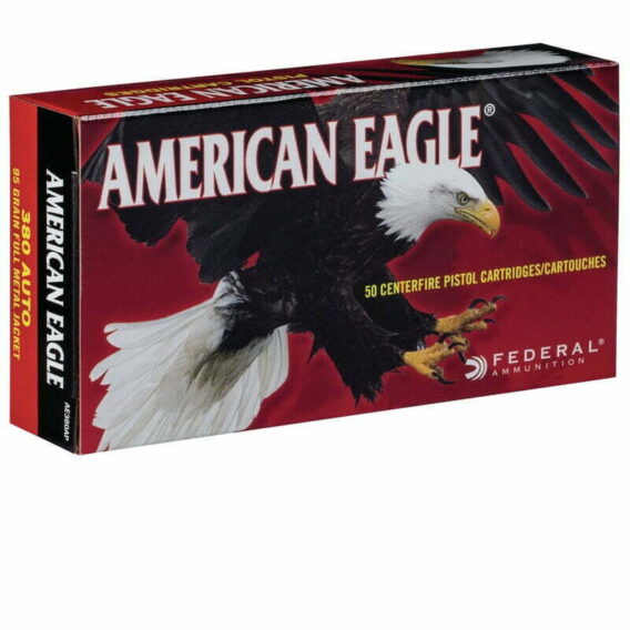 Munição Federal 380 AUTO FMJ AMERICAN EAGLE 95 GR – CX 50 Munição Federal 380 AUTO FMJ AMERICAN EAGLE 95 GR – CX 50