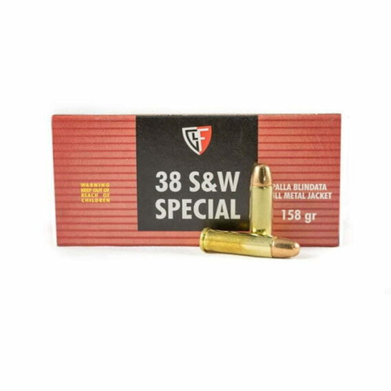 Munição Fiocchi 38 SPL FMJ 158gr – Cx 50 Munição Fiocchi 38 SPL FMJ 158gr – Cx 50