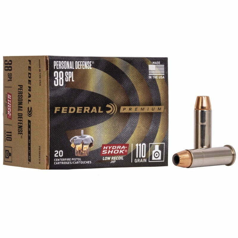 Munição Federal 38 SPL HYDRA_SHOCK JHP 110GR – CX 20